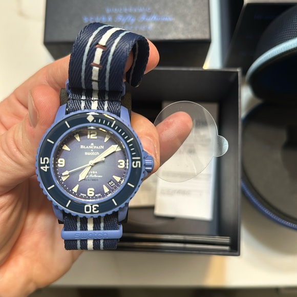 Brand New Blancapin X Swatch : Atlantic Ocean - Picture 3 of 4